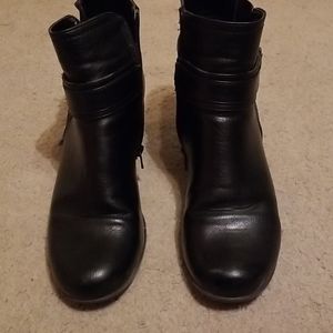 Memory foam Ankle  black dress boots.